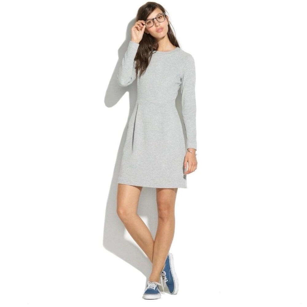 Madewell Soft Terry Sweater Dress Long Sleeve size Small